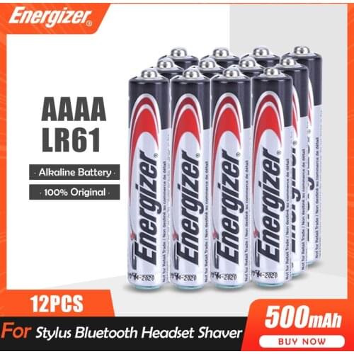 12PCS Energizer AAAA 1.5V Alkaline Batteries E96 LR61 For Laser Pen Stylus Bluetooth Earphone Touch Pen LR8D425 MN2500 MX2500