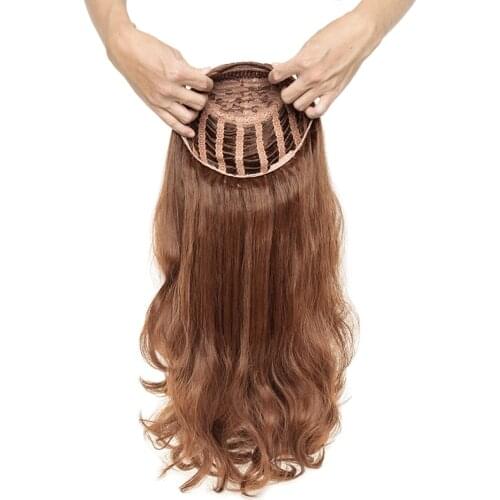 #27 #60 #613 Blonde Human Hair Sheitels Kosher Wig 3/4 Half Wigs Natural Wave Open Weft None Lace Wig Hairpiece for White Women