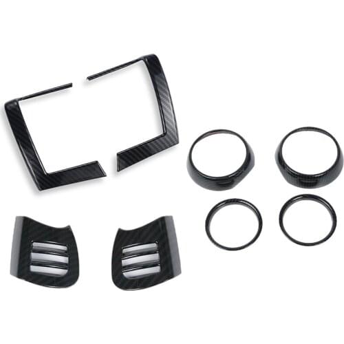 8Pcs Dash Air Vent Cover for BMW MINI Cooper F55 F56 F57 Carbon Fiber Interior Mouldings Auto Air Outlet Trims Stickers