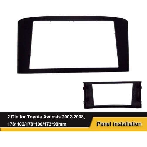 2Din Car Radio Fascia For Toyota Avensis 2002-2008 DVD CD Stereo Frame Panel Plate Mounting Dash Installation Trim Kit Bezel