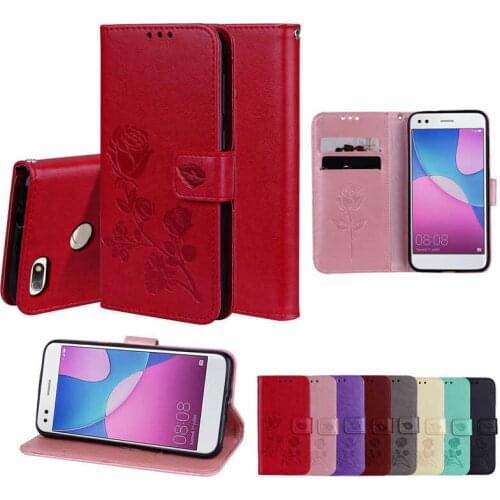 For Huawei P9 Lite Mini Case 5.0 inch Luxury PU Leather Back Cover Case For Huawei P9 Lite Mini Case Flip Protective Phone Bag