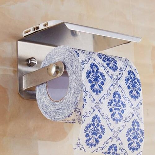 Toilet Paper Holder Stainless Steel WC Roll Paper Holder Tissue Bath Paper Towel Shelf For Kitchen Bathroom Home Organizer Rack