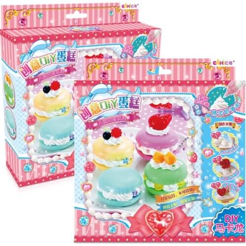EAKI Original Simulation Cream Cake DIY Hand Made Cake Toys Childrens Educational Toys for Girls Arts and Crafts for Soft Toys