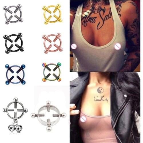 Eroticos Adult Games For Women Stainless Steel Round Non Piercing Nipple Clamps Sex Toys For Couples BDSM Bondage Slave Sex Shop