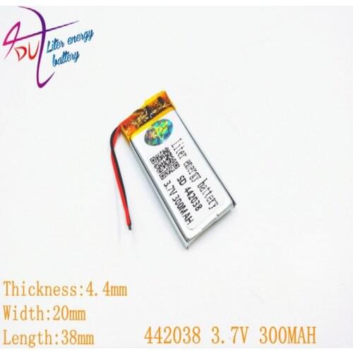 442038 3.7V 300mAh Lithium Polymer LiPo Rechargeable Battery li ion cells For Mp3 Mp4 Mp5 DIY PAD DVD E-book bluetooth headset