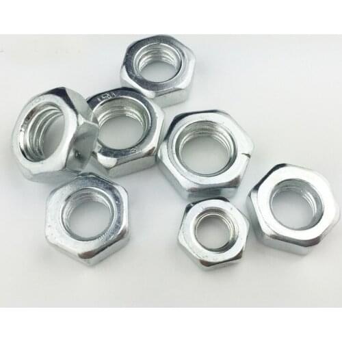 M2 M2.5 M3 M3.5 M4 M5 M6 M8 M10 M12 M14 M16 M18 M20 Hex nut hexagon nuts bolt screw cap Galvanized 4.8G