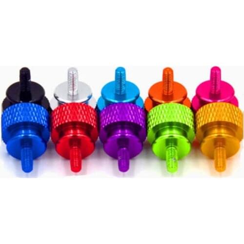 M4x10mm Thumb Screws Multicolour Bolts Steps knurled Screw Aluminum alloy Bolt 3Pcs
