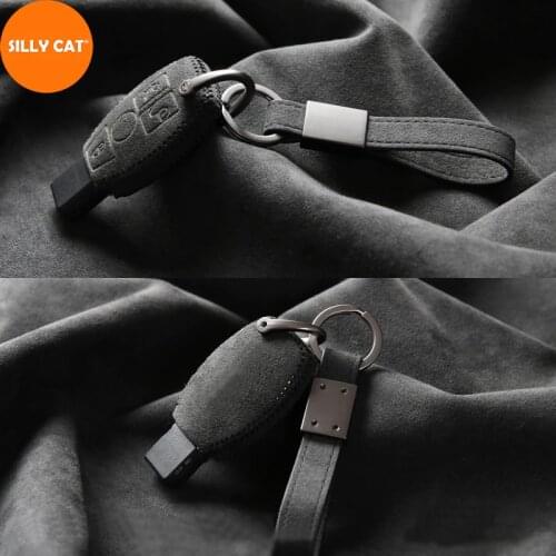 Fur Car Key Case Cover Fob Remote Suit For Mercedes Benz Key Fob Cover Case A B GLC CLA GLA CLS S E C Class W204 W205 W212 W176