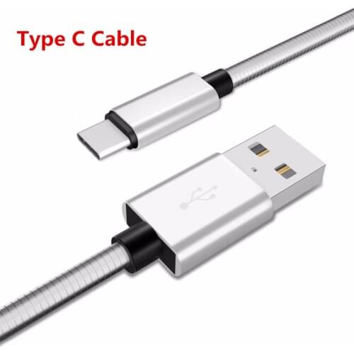Metal Cable USB Type C for Samsung S9 S8 Fast Charge Type-C Mobile Phone Charging Wire USB C Cable for Xiaomi mi9 Redmi note 7