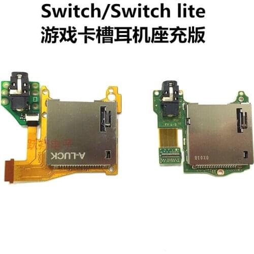 New Game Card Slot Headphone Port Connector Reader Socket with Headset For Nintend Switch NS Console V1 V2 For Switch Lite