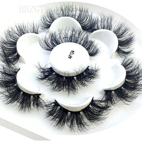 NEW 4pairs 3D Mink Fake Eyelashes Wispy Fluffy 25mm Mink Lashes Natural Long Dramatic Volume Eyelashes Extension False Eyelashes
