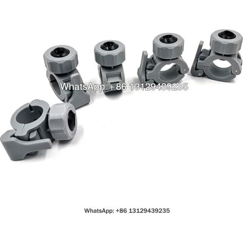 New Type PP Adjustable Ball Flat Fan Clamp Spray Eyelet Nozzles,Industrial Cleaning Spray Nozzle with 1/4" Female Thread Ball