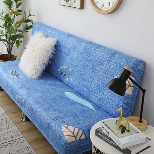 Cartoon pattern Universal No Armrest Elastic Stretch Sofa Bed Cover for Living Room Without Armless Folding Protector Slipcovers