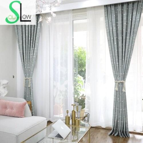 Slow Soul Checkerboard Simple American Curtain Cotton Printed Screen Japanese Curtains Cortinas For Living Room Kitchen Bedroom