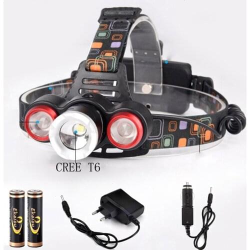 Super Bright new LED Rechargeable headlamp 3 x XML T6 1200 Lumen Zoom Waterproof LED Headlight Flashlight
