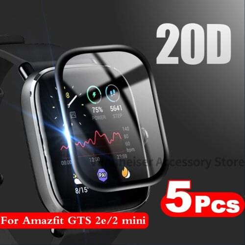 20D Curved Edge Full Coverage Soft Protective Film Cover For Amazfit GTS 2 Mini 2e POP BIP Pro Screen Protector (Not Glass)