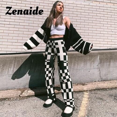 ZENAIDE Women's Plaid Trousers