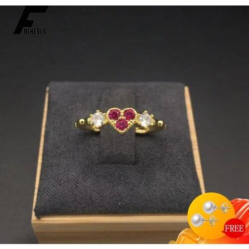 Trendy Ring 925 Silver Jewelry for Women Wedding Engagement Party Heart Shape Zircon Gemstone Finger Rings Accessories Wholesale