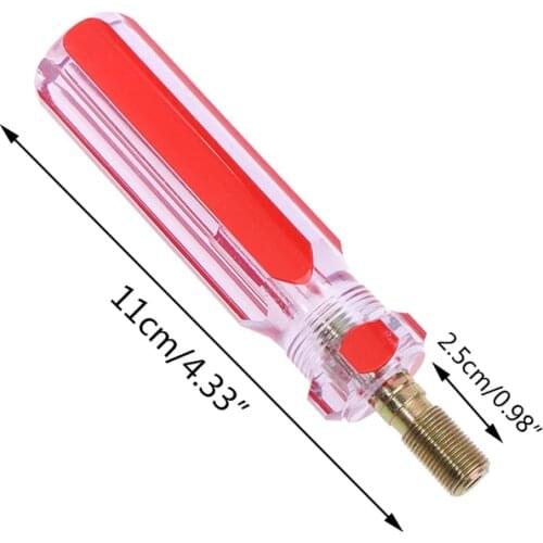 1pc Red Clear Imperial Unit Thread CATV Coaxial Cable F Connector Insertion Tool