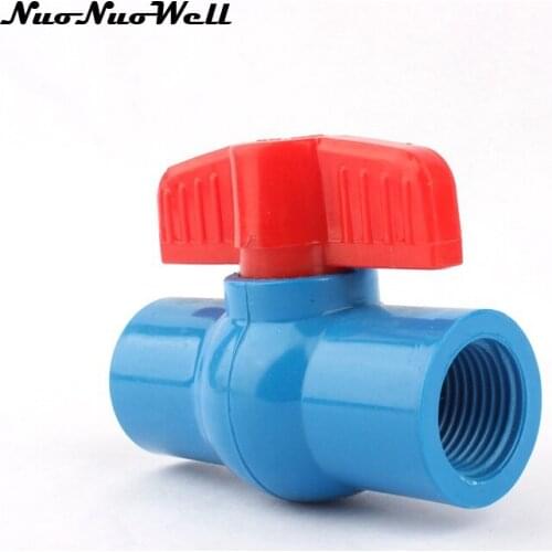 1pcs NuoNuoWell PVC G1/2" Female Thread Ball Valve Aquarium Switch for Fish Tank Flow Connector Pipe Adjustable Adapter