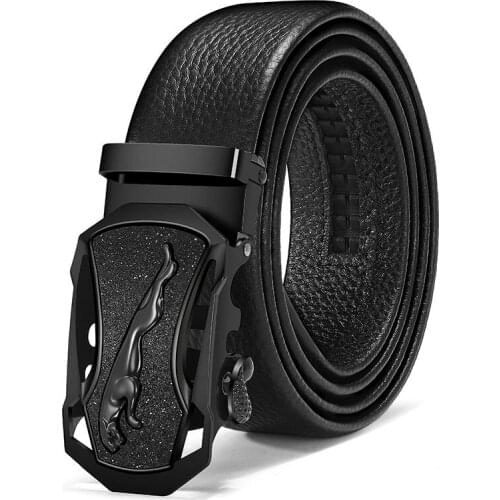 Fashion Belt Mens New Automatic Buckle Belt Trend All-Match Soft Black Mid-Green General Trouser Belt