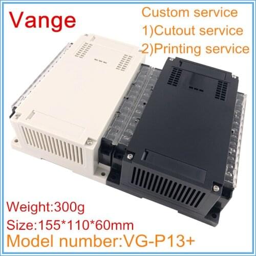 5pcs/lot PLC electric project cases 155*110*60mm ABS plastic housing junction boxes terminal block for chassis apparatus