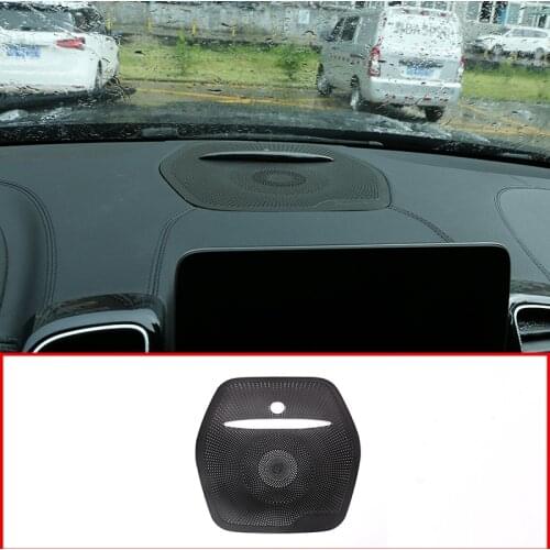 For Mercedes Benz GLE ML W166 GL X166 GLS Car Accessories Black Aluminum Alloy Dashboard Loudspeaper Decoration Cover Trim
