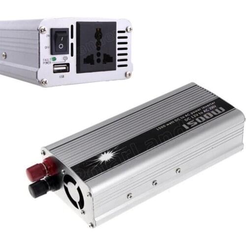 Car Power supply 1500W Transformer Vehicle converter Inverter DC 12V to AC 220V modified sine wave USB Charger