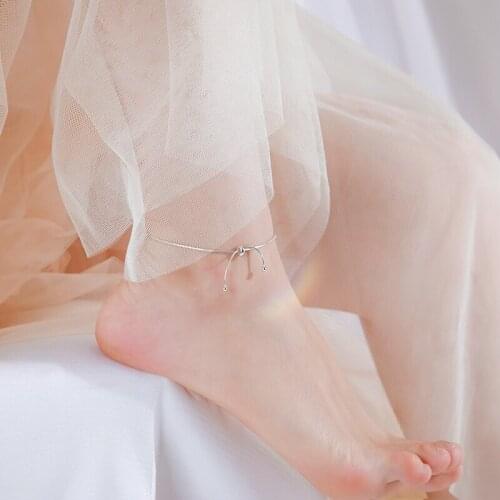 Unisex Simple Snake Chain Anklet Strong Hand Bracelet For Women Teen 925 Sterling Silver Jeweler Men Decoration On Foot Leg