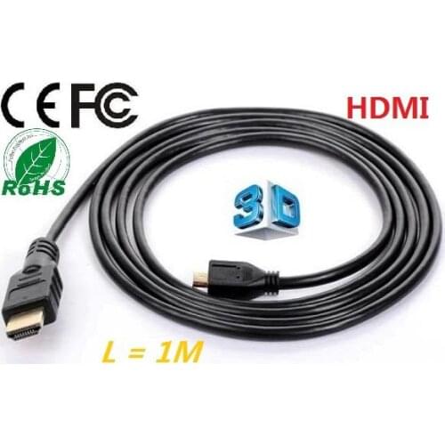 CE,ROHS,FCC Certification, High speed Micro HDMI cable ,With Ethernet and 3D Support, Full HD1080P,100pcs/lots