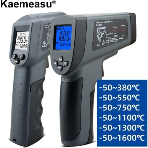 Digital Infrared Thermometer -50~1600C Laser Temperature Meter Gun Digital LCD Industrial Outdoor Laser Pyrometer IR Thermometer
