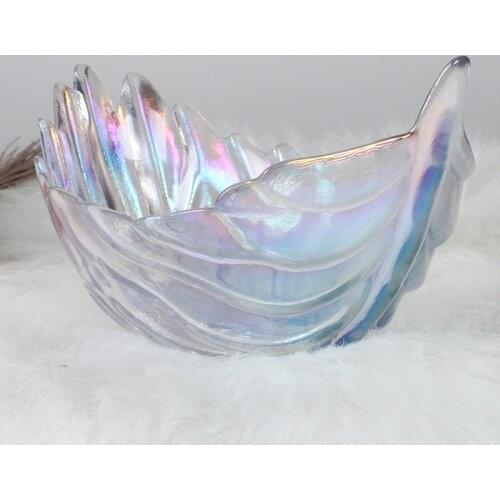 Nordic Style Dessert Bowl Transparent Glass Salad Bowl Vegetable Fruit Tray Creative Home Decoration Kitchen Accessories Bowl