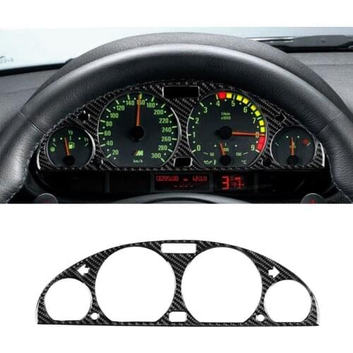 For BMW 3 series E46 1998 1999 2000 2001 2002 2003 2004 2005 Car Carbon Fiber Steering Wheel Dashboard Panel Cover Trim