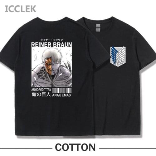 Attack on Titan T-Shirt Levi Ackerman Armin Arlert Reiner Braun TShirt Women Men Clothes Manga Tops Tees Harajuku Graphic Shirt