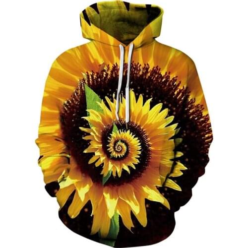 Flower of Life Hoodies Colorful Print Hip Hop Streetwear Sunflower Unisex Sweatshirt Men Brand Hoodie Autumn Winter Casual Tops