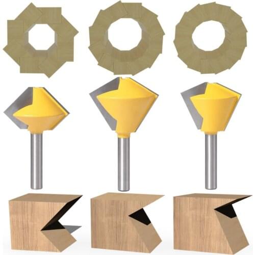 8mm Shank 6/8/12 Sided Birds Mouth Router Bit Bearing Milling Flash Trimmer