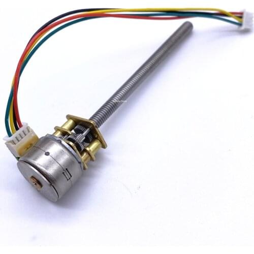 M455 screw thread DC 5V DIY Model Motor 2-Phase 4-line Step Reducer Gear Motor GM12BY15-M455 Metal gear Micro structure