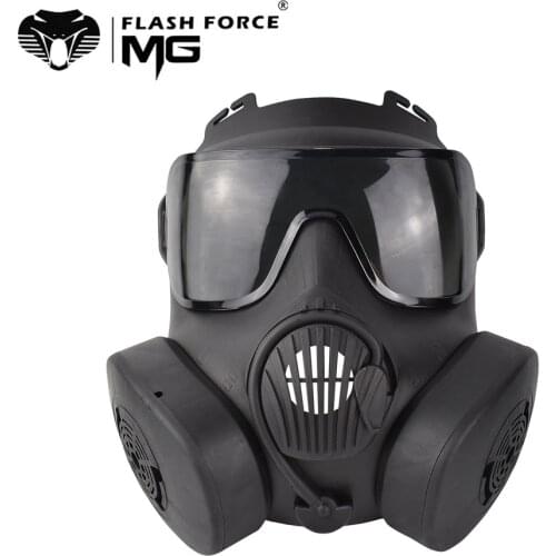 Airsoft Mask Full Face with Goggles CO2 Gun Accessories Paintball Tactical Masks Breathable Anti-Fog PC Lens Protective