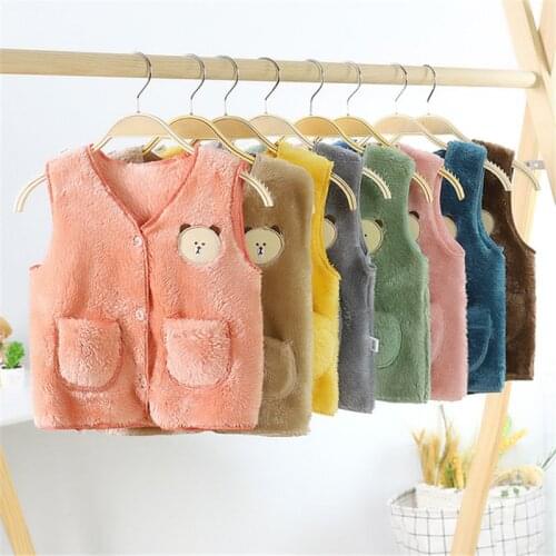 Cute waistcoat toddler waistcoat for baby fashion vest kids toddler boys vest Korean style baby girls outerwear
