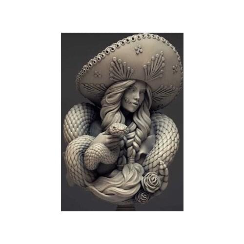 1/12 Scale Models Resin Snake Girl Unpainted GK Model Kit Diorama Handmade DIY Fun Gift