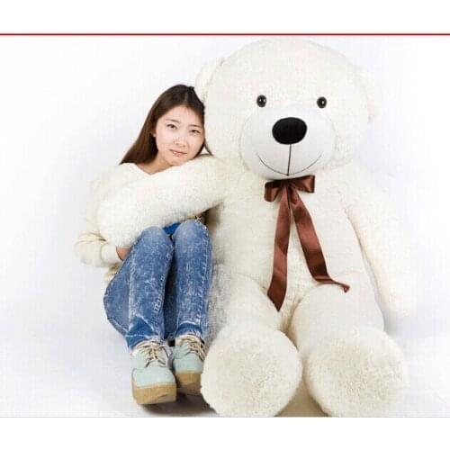 Stuffed animal 160cm white Teddy bear plush toy soft doll throw pillow gift w1692