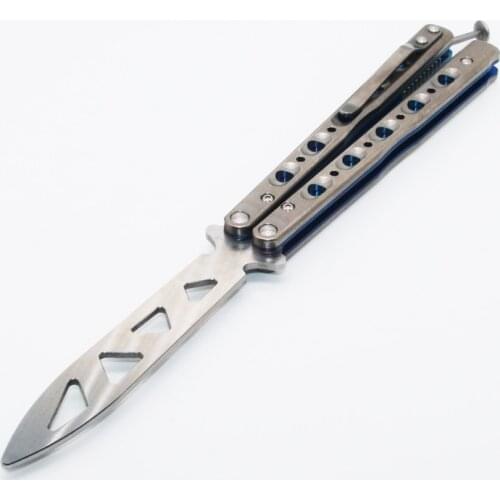4 Colors Butterfly Trainer Knife BM51 BM 51 V3 Titanium Handle D2 tool steel Blade Jilt Knife Hunting survival Pocket EDC Knife
