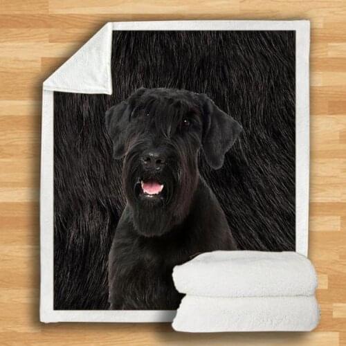 Lovely Pet Dog Printed Sherpa Blanket Couch Quilt Cover Travel Bedding Velvet Plush Throw Fleece Blanket Bedspread 004