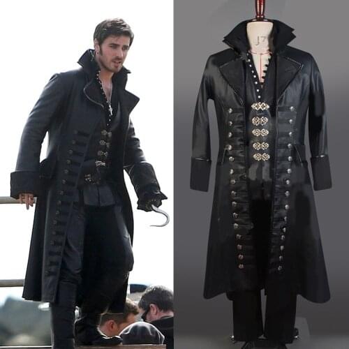 Once Upon A Time Captain Hook Cosplay Costume Full Sets