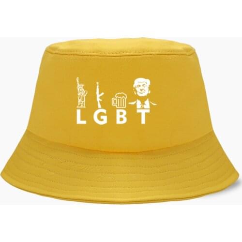 Panama Tees Liberty Guns Beer Trump Funny Cap Bucket Hat Foldable Hats Men Women Headgear Cotton Fishing Hunting Outdoor Caps