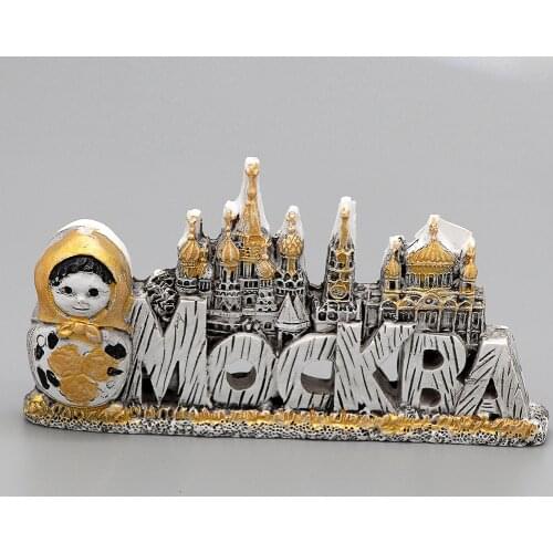 Resin refrigerator stick Russia Moscow refrigerator fridge magnets 3d tourist souvenirs Russia porcelain dolls collection gifts
