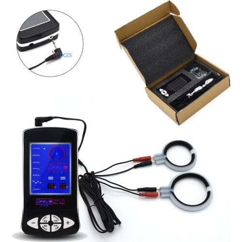 Electric Shock Toys Male Penis Rings Silicone Ring Medical Massager Electrical Stimulation Penis Extension Sex Toys for Men