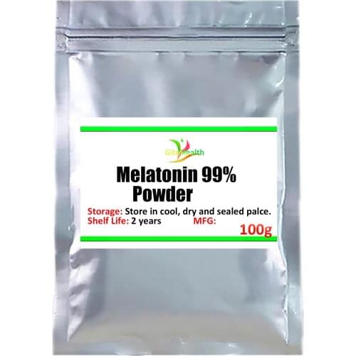 Melatonin 99% powder (MT / MLT) can relieve insomnia, migraine, sunburn and anxiety