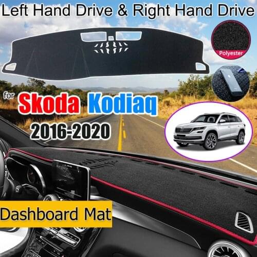 For Skoda Kodiaq 2016-2020 Anti-Slip Mat Dashboard Cover Pad Sunshade Dashmat Protect Carpet Anti-UV Accessories