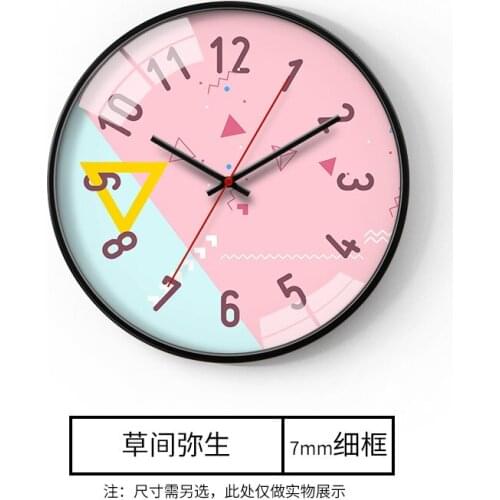 Nordic Cartoon Wall Clock Creative Fashion Minimalist Digital Wall Clock Silent Modern Children Horloge Home Decor AA50WC